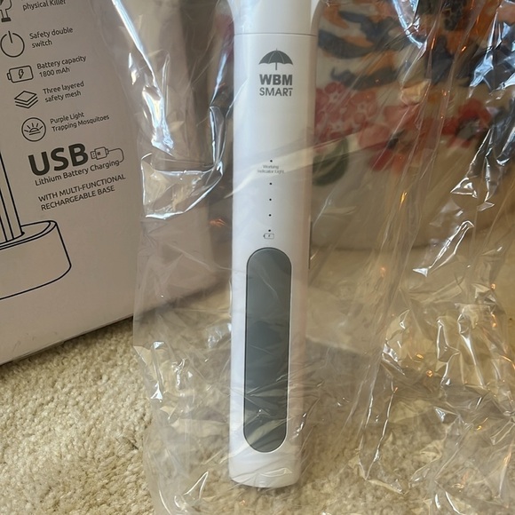 Brand New 2-in-1 Electric Bug Zapper Racket Insect Killing Lamp USB Rechargeable - Picture 3 of 10